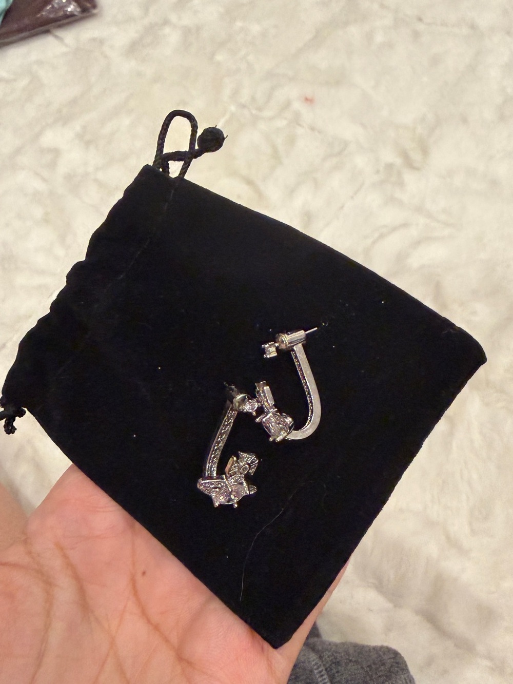 Vivienne Westwood Silver Crystal Orb Drop Earrings - Women Jewelry - Picture 3 of 3